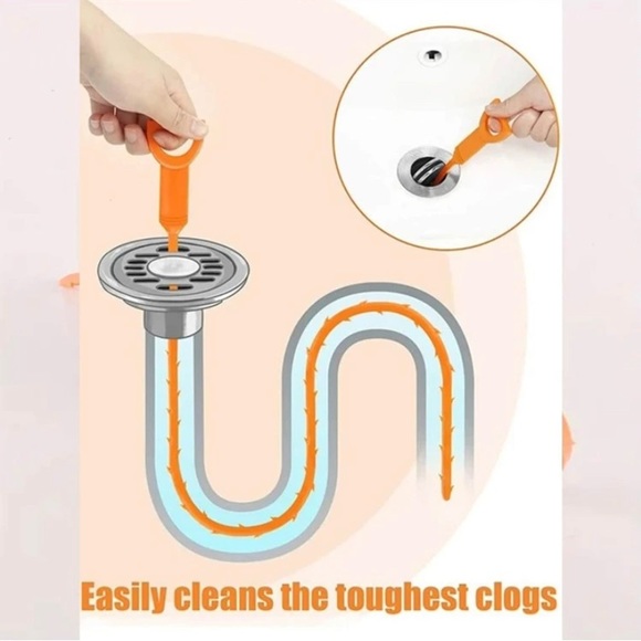 Bath Forlivese 3 Pack 25 Inch Drain Clog Removerhair Snake Tool Drain